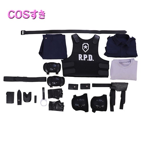 【新品開催 】バイオハザード RE:2 レオン・S・ケネディ コスプレ衣装 コスチューム 変装