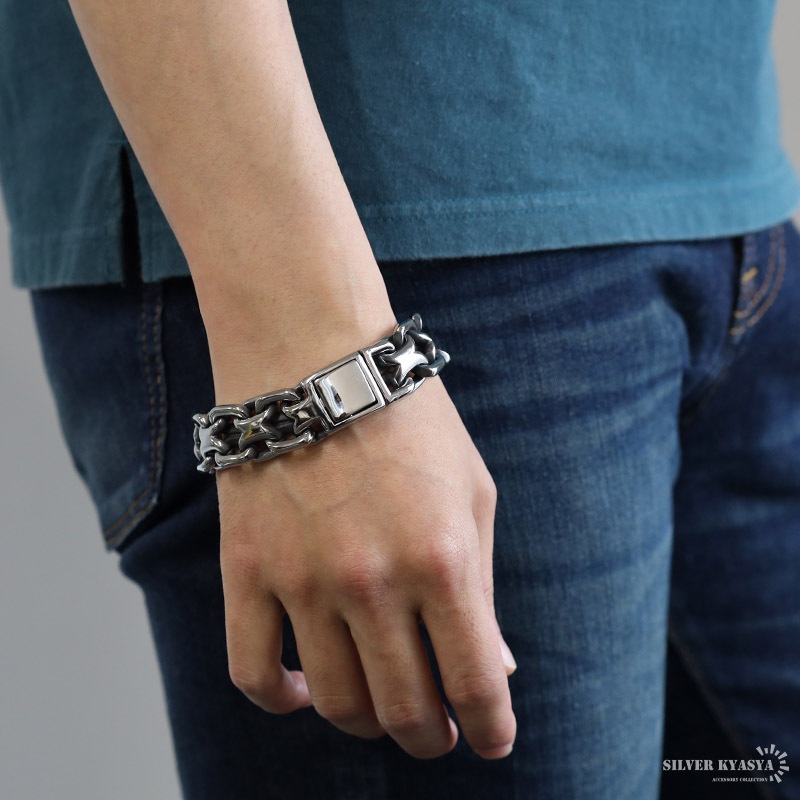 ステンレス ダブルアンカーチェンブレス [b669]