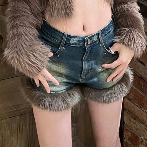 2024 秋冬 パンツ デニム ジーンズ ショート丈 ハイウエスト 美脚効果 脚長効果 細見え 夏 おしゃれ かわいい 韓国系ファッション レディース お出かけフレンチ