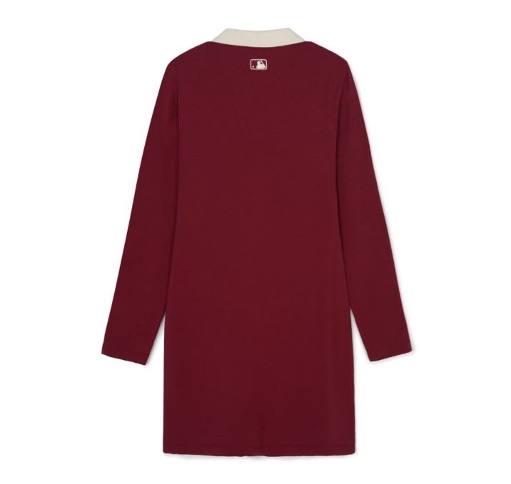 Open Collar Varsity Slim Fit Dress