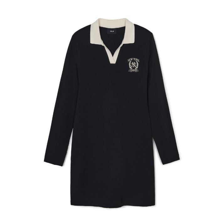 Open Collar Varsity Slim Fit Dress