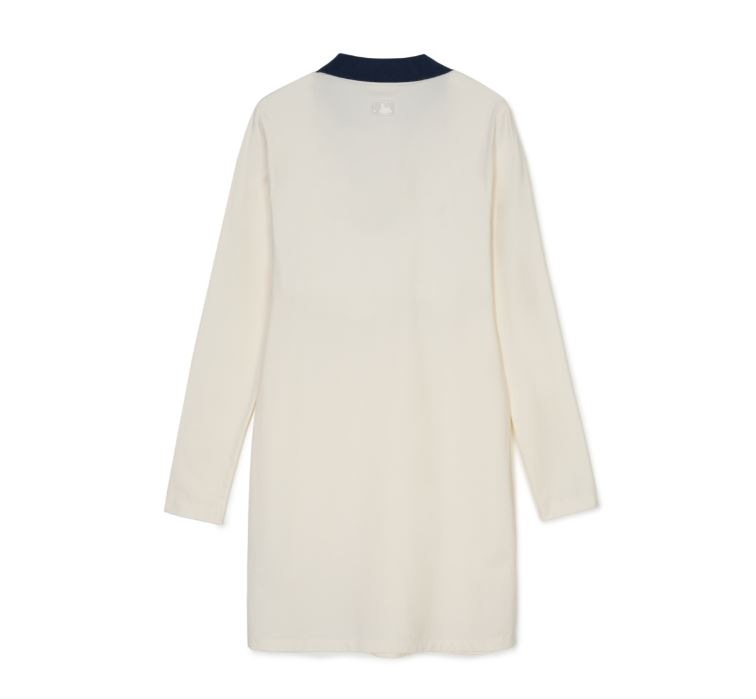 Open Collar Varsity Slim Fit Dress