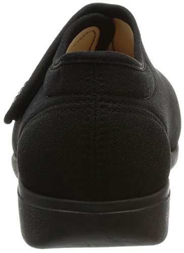 快歩主義 介護シューズ 軽量 転倒予防 リハビリ 幅広3E KHS L011 レディース ブラックストレッチ 24.5 cm 3E