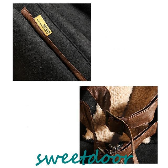 ムートンコート メンズ ボア アウター 裏ボア ブルゾン 裏起毛 おしゃれ 防寒 冬 ゆったり 暖かい 毛皮コート