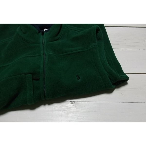 ワンポイント フリースベスト グリーン PR1-036