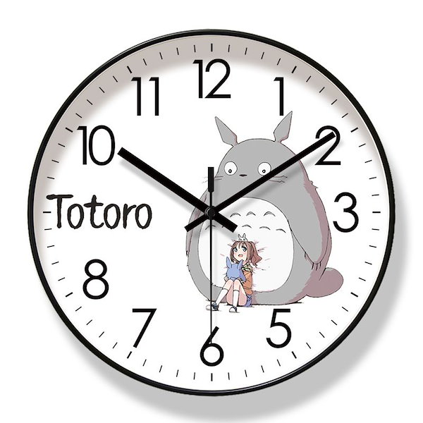 Qoo10] トトロ時計掛け時計客間静音時計壁掛け漫画