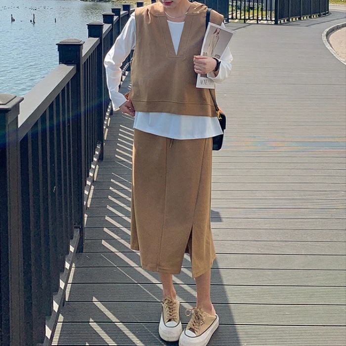 セットアップ レディース スカート Tシャツ ベスト フード スウェット トップス 長袖 3点セット エレガント カジュアル きれいめ フェミニン ミモレ丈 大人 可愛い ナチュラル おしゃれ レイヤ セットアップ レディース スカート Tシャツ ベスト フード スウェット トップス 長袖 3点セット エレガント カジュアル きれいめ フェミニン ミモレ丈 大人 可愛い ナチュラル おしゃれ レイヤ