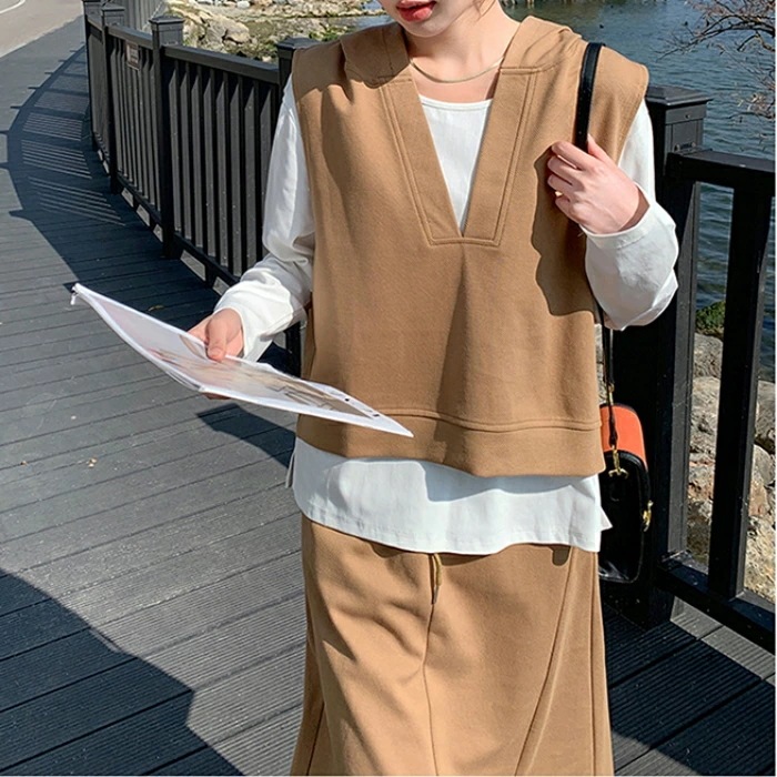 セットアップ レディース スカート Tシャツ ベスト フード スウェット トップス 長袖 3点セット エレガント カジュアル きれいめ フェミニン ミモレ丈 大人 可愛い ナチュラル おしゃれ レイヤ セットアップ レディース スカート Tシャツ ベスト フード スウェット トップス 長袖 3点セット エレガント カジュアル きれいめ フェミニン ミモレ丈 大人 可愛い ナチュラル おしゃれ レイヤ