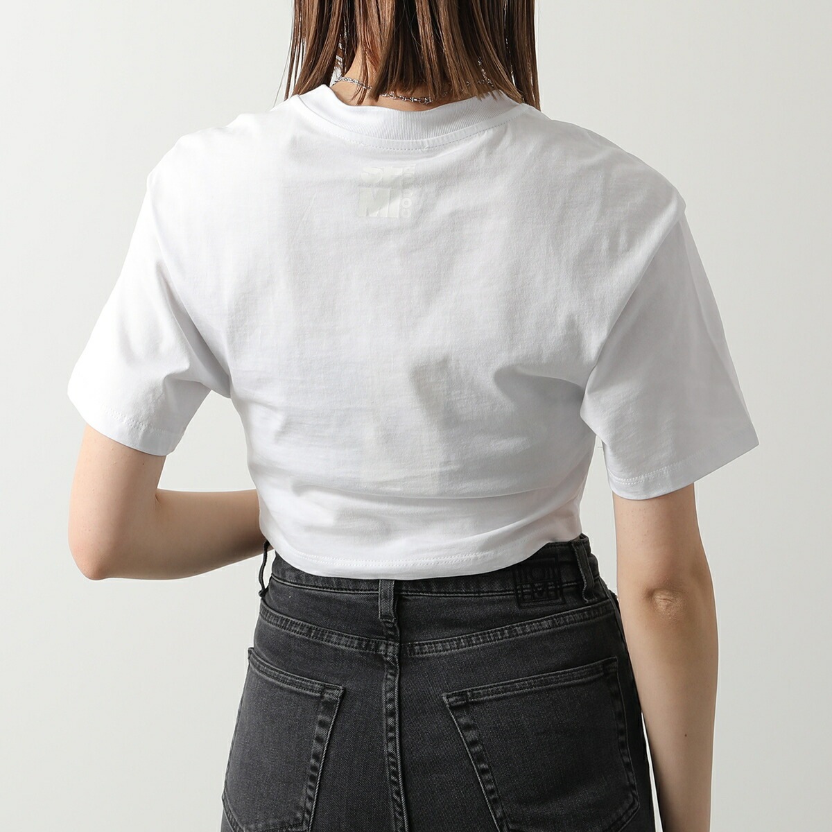 Semicouture セミクチュール 半袖 Tシャツ Y4SJ02 レディース カットソー ショート丈 ギャザー コットン クルーネック カラー2色 Semicouture セミクチュール 半袖 Tシャツ Y4SJ02 レディース カットソー ショート丈 ギャザー コットン クルーネック カラー2色