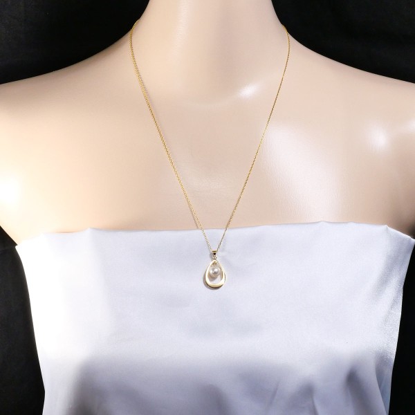 K18 18金 YG イエローゴールド ネックレス パール(真珠) 約51cm ジュエリー 中古 K18 18金 YG イエローゴールド ネックレス パール(真珠) 約51cm ジュエリー 中古