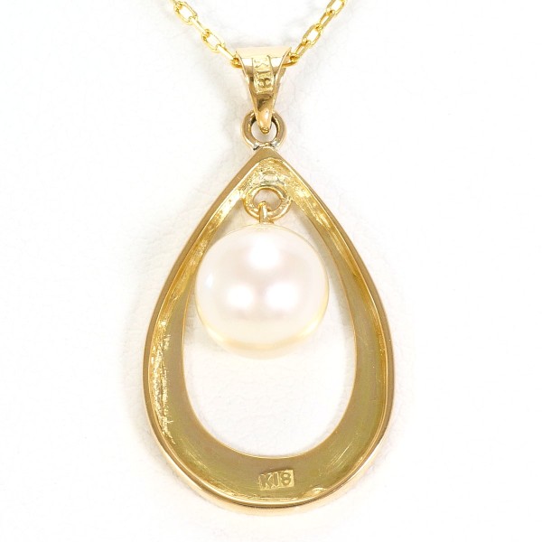 K18 18金 YG イエローゴールド ネックレス パール(真珠) 約51cm ジュエリー 中古 K18 18金 YG イエローゴールド ネックレス パール(真珠) 約51cm ジュエリー 中古