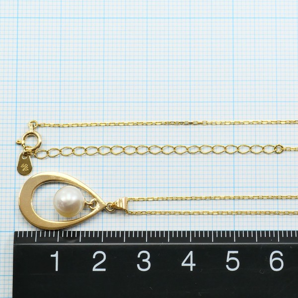 K18 18金 YG イエローゴールド ネックレス パール(真珠) 約51cm ジュエリー 中古 K18 18金 YG イエローゴールド ネックレス パール(真珠) 約51cm ジュエリー 中古
