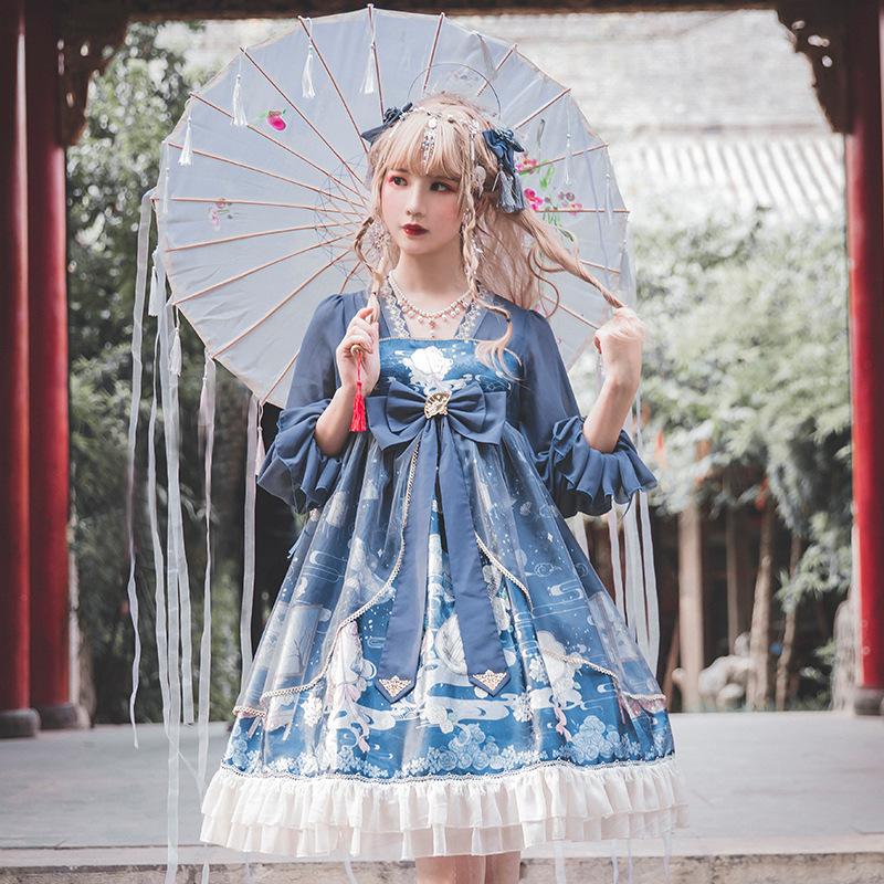 ロリータ ワンピース 長袖 チャイナドレス コスプレ レディース 双子コーデ 中国 衣装 漢服 古風 古典 ロリータ ワンピース 長袖 チャイナドレス コスプレ レディース 双子コーデ 中国 衣装 漢服 古風 古典