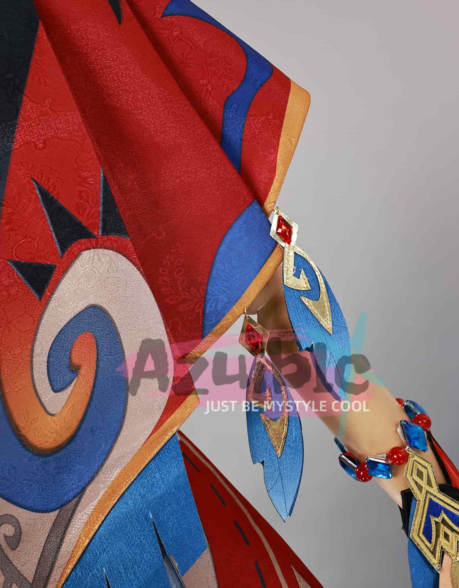 Azuiblc　原神 チャスカ コスプレ衣装　高級コス衣装セット神の眼+腕飾り+帽子 豪華付属品 完全再現 コスプレ/コレクション向け