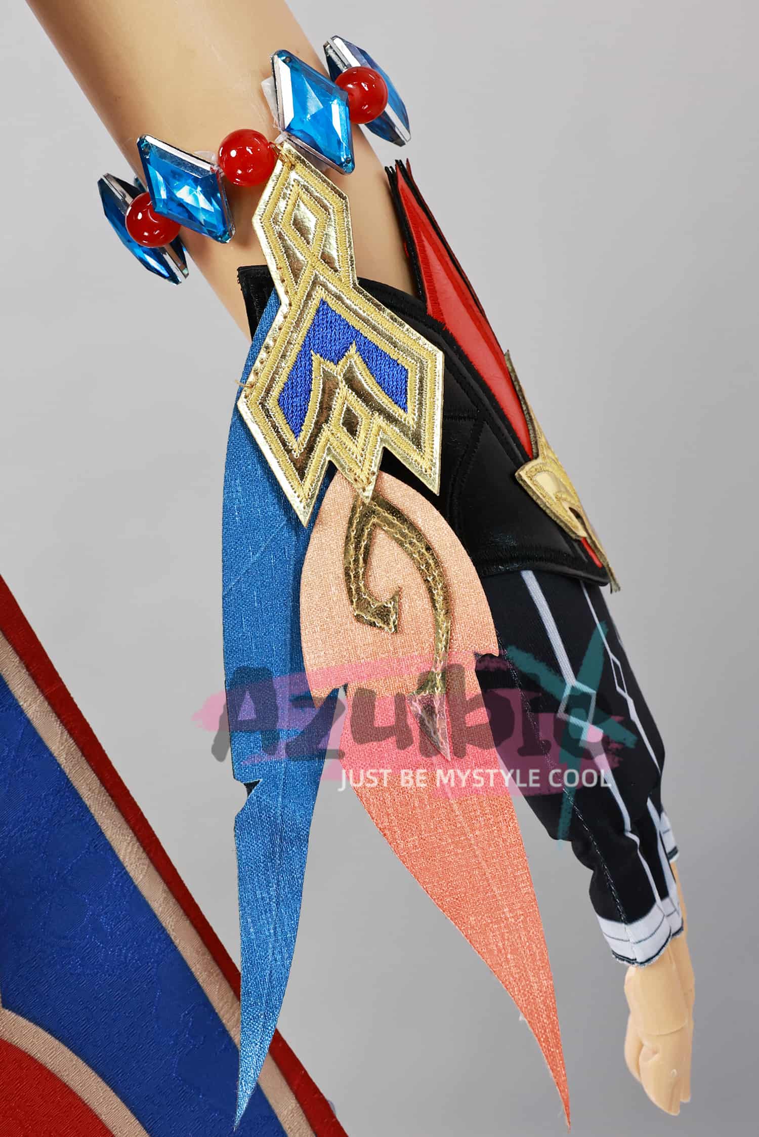 Azuiblc　原神 チャスカ コスプレ衣装　高級コス衣装セット神の眼+腕飾り+帽子 豪華付属品 完全再現 コスプレ/コレクション向け