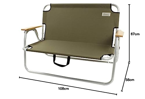 Coleman(コールマン) ベンチ リラックスフォールディングベンチ オリーブ 約3.8kg 2000033807 アウトドアチェアー キャンプ ガーデン リビング 耐荷重160kg