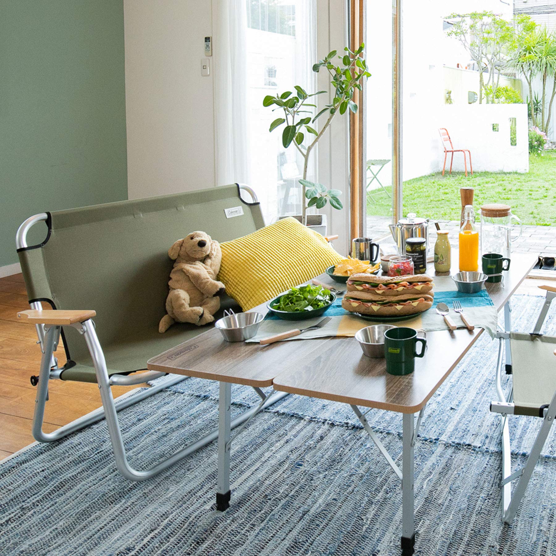 Coleman(コールマン) ベンチ リラックスフォールディングベンチ オリーブ 約3.8kg 2000033807 アウトドアチェアー キャンプ ガーデン リビング 耐荷重160kg