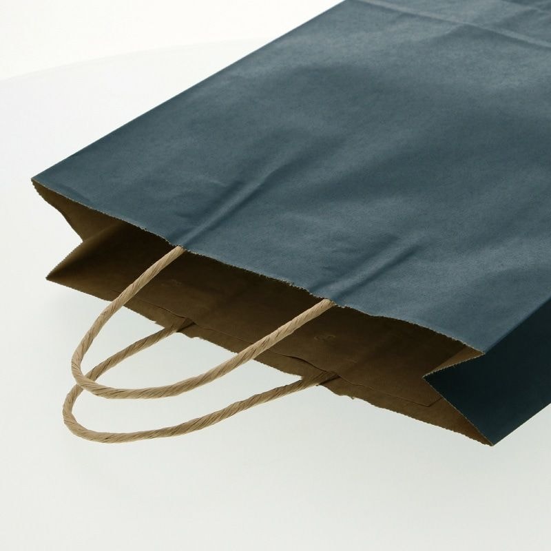 （まとめ買い）シモジマ HEIKO 手提げ紙袋 25チャームバッグ 25CB MS1 未晒 紺C 50枚 幅270xマチ80x高340mm 003276804 [x3セット]