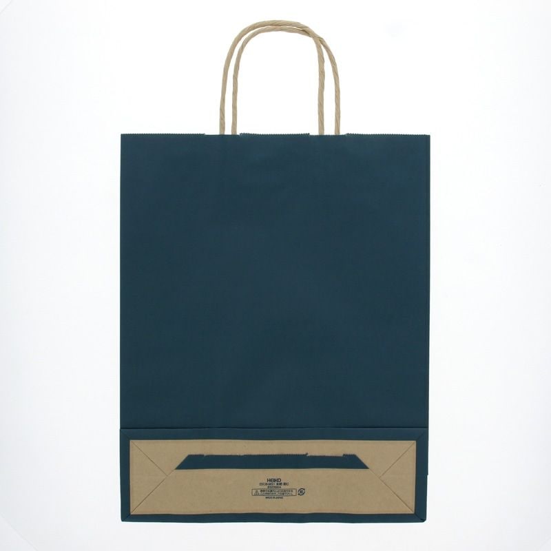 （まとめ買い）シモジマ HEIKO 手提げ紙袋 25チャームバッグ 25CB MS1 未晒 紺C 50枚 幅270xマチ80x高340mm 003276804 [x3セット]