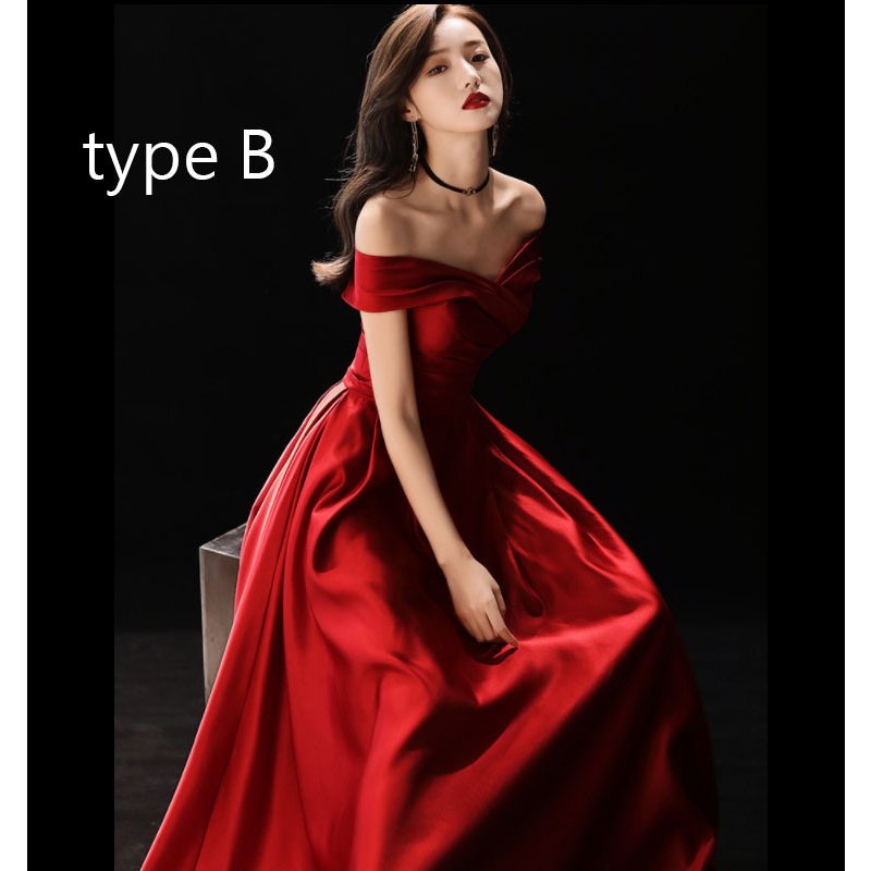 カラードレス 花嫁 オフショルダー イブニングドレス 赤 ワイン ロング パーティードレス 発表会 カラードレス 花嫁 オフショルダー イブニングドレス 赤 ワイン ロング パーティードレス 発表会