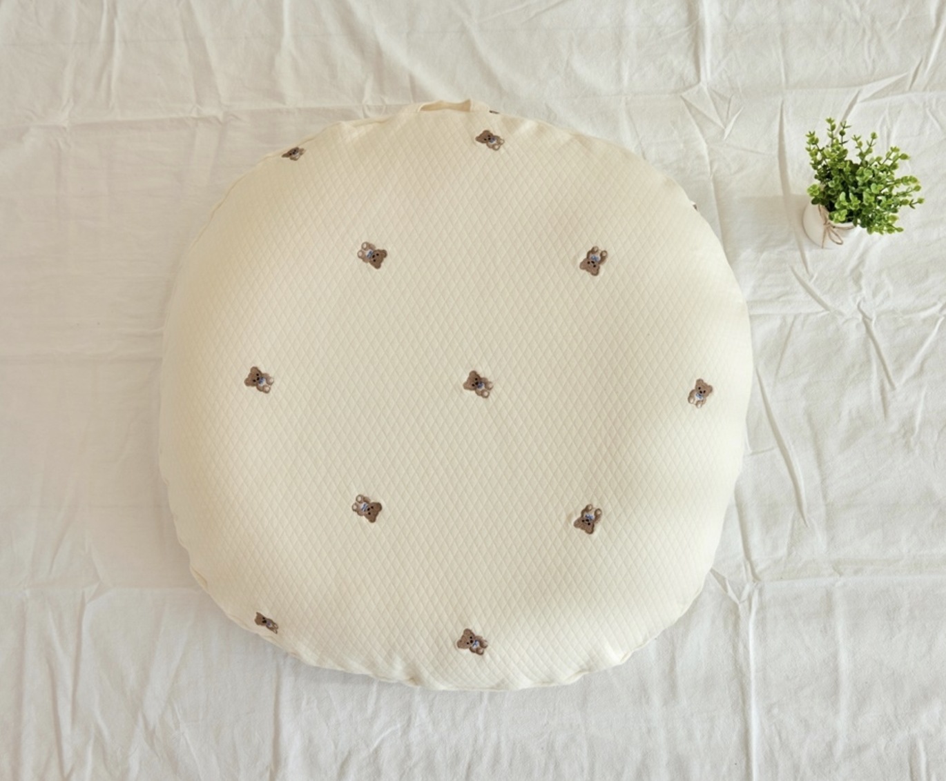 ロトトクッション Ribbon Teddy Air Mesh 逆流クッション 授乳枕 斜面枕 ベビー枕 うつ伏せ遊び 出産祝い 赤ちゃん 新生児 吐き戻し防止 韓国製