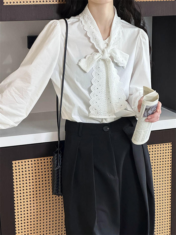 レース ボウタイブラウス レディース スーツブラウス 長袖 レディースブラウス 無地 シャツブラウス コットン 綿混 七五三 ママ スーツインナー 入学式 卒業式 インナー ボウタイ リボンタイ 袖口 レース ボウタイブラウス レディース スーツブラウス 長袖 レディースブラウス 無地 シャツブラウス コットン 綿混 七五三 ママ スーツインナー 入学式 卒業式 インナー ボウタイ リボンタイ 袖口