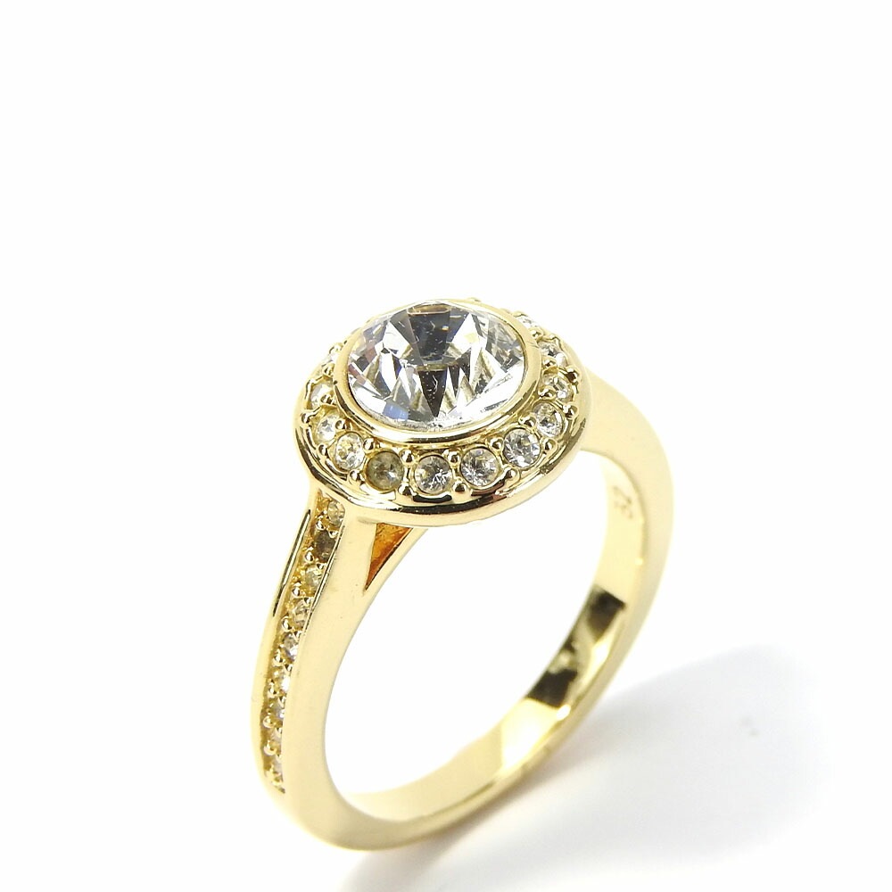 中古 スワロフスキー 指輪 リング 約10.5号 約4.0g クリスタル ゴールド GP メッキ アクセサリー 小物 レディース 女性 swarovski accessories ring 中古 スワロフスキー 指輪 リング 約10.5号 約4.0g クリスタル ゴールド GP メッキ アクセサリー 小物 レディース 女性 swarovski accessories ring