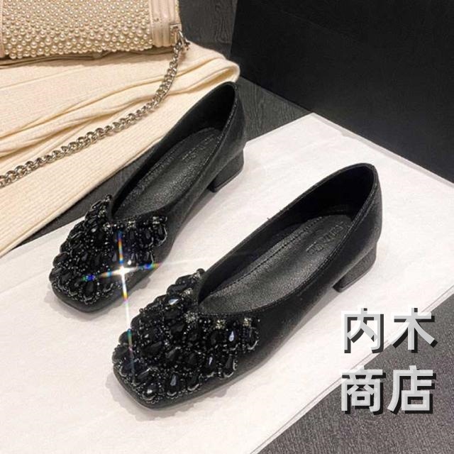 パンプス フラットパンプス 履きやすい 通勤 レディース スクエアトゥ 大きいサイズ 滑り止め カット プレゼント 痛くない きれいめ キラキラ 可愛い 大人女性 ぺたんこ バレエシューズ ギフト 太