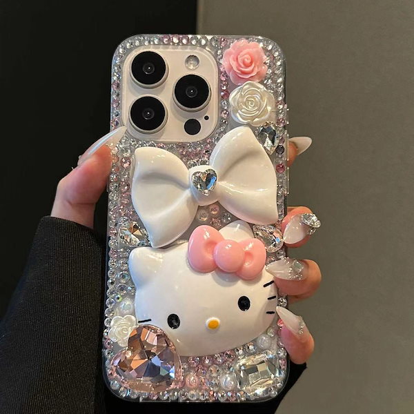 Qoo10] キティ iphoneケース キラキラ i
