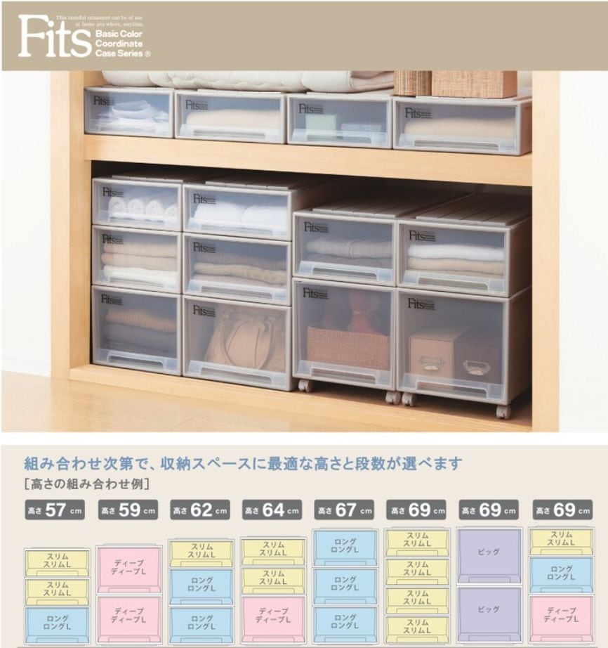 天馬 ロングL-2P/WH 【2個セット】フィッツケース モノ 押し入れ収納（ロングL×2個セット・ホワイト） ロングL2PWH