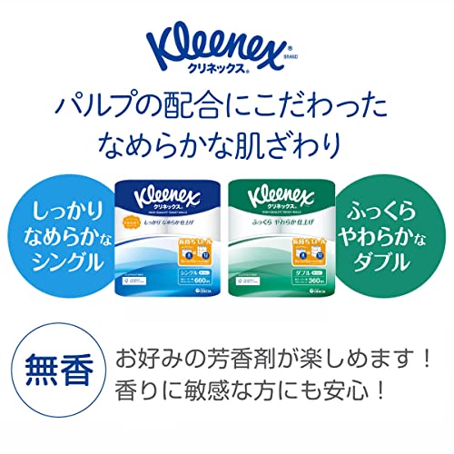 【ケース販売】 クリネックス 長持ち トイレット8ロール 82.5mシングル ×8パック入り