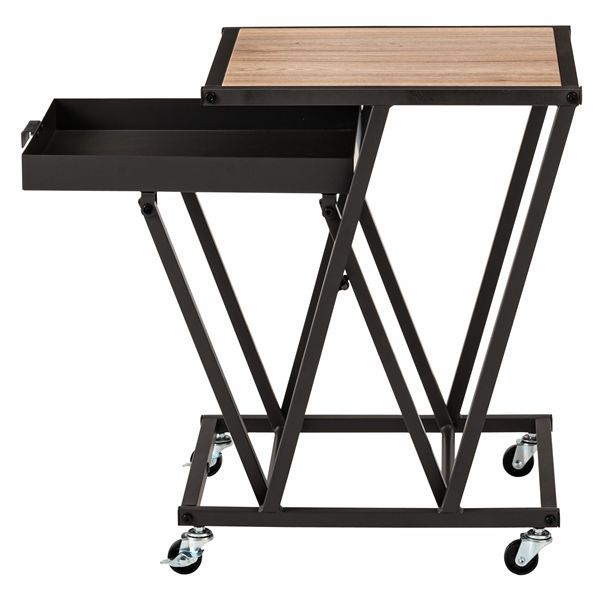 サイドテーブル ダークグレー (約W36.5×D44×H55cm) 組立式 サイドテーブル ダークグレー (約W36.5×D44×H55cm) 組立式