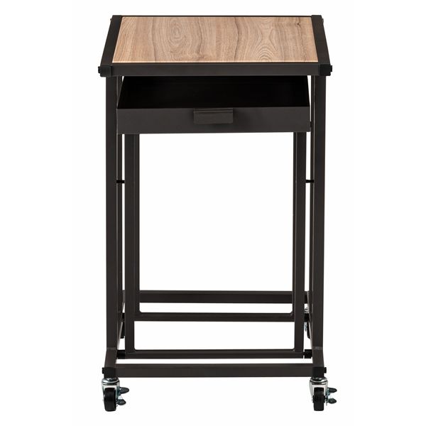 サイドテーブル ダークグレー (約W36.5×D44×H55cm) 組立式 サイドテーブル ダークグレー (約W36.5×D44×H55cm) 組立式