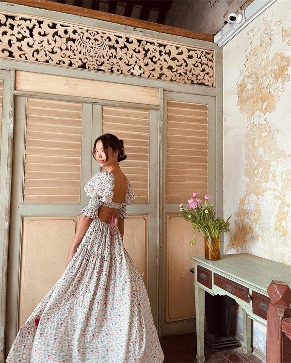 リゾートワンピース レディース サマードレス バブルスリーブ ロング丈ワンピース ハワイ 沖縄 旅行用 大人 20代 30代 40代 可愛い お洒落 花柄 ふんわり dd076c6c6lc