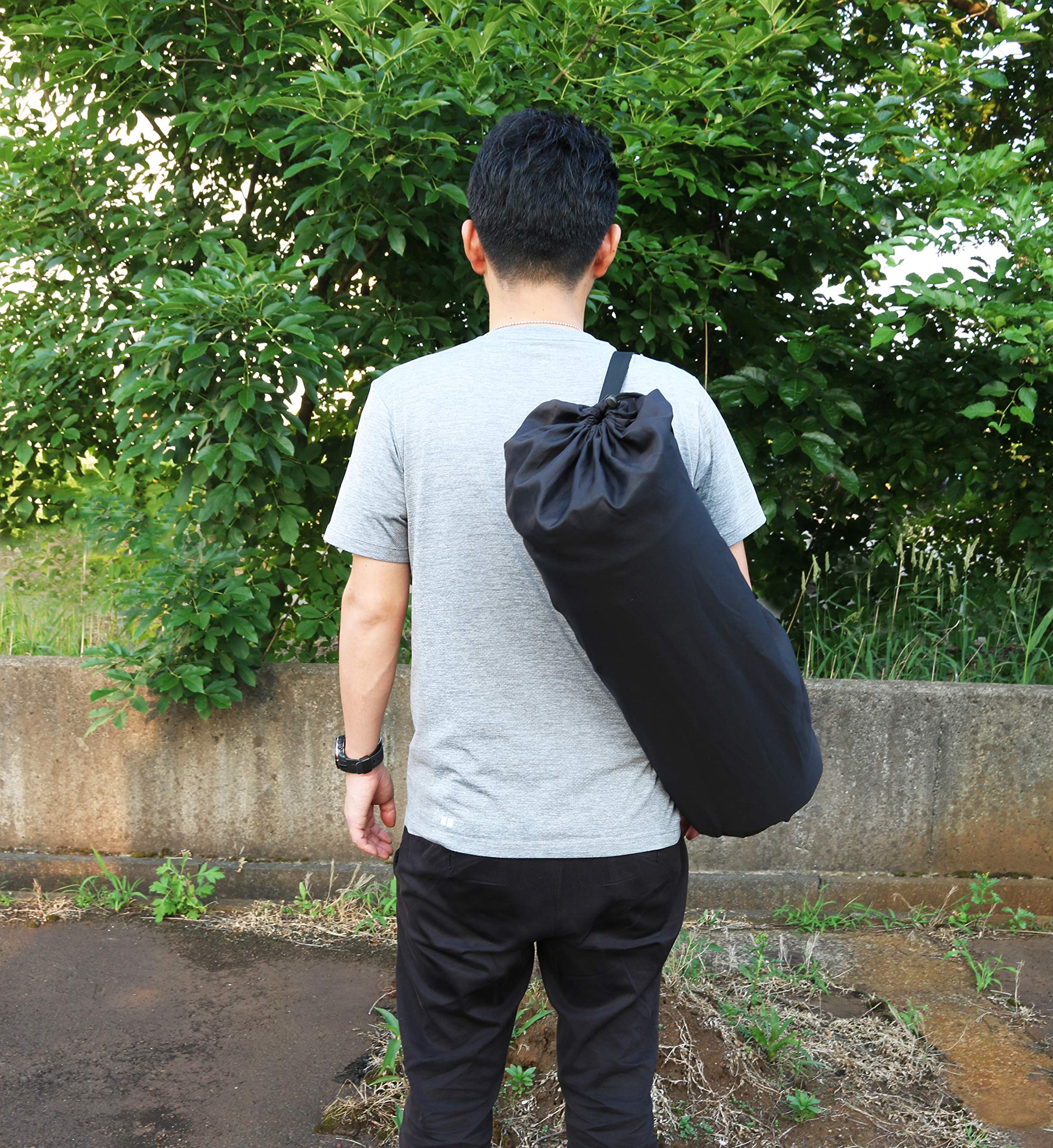 角利産業KAKURI インフレーターマット シングル スウェード調 7cm厚 アウトドアマット キャンプ 車中泊 自動膨張 コンパクト 収納袋付グレー