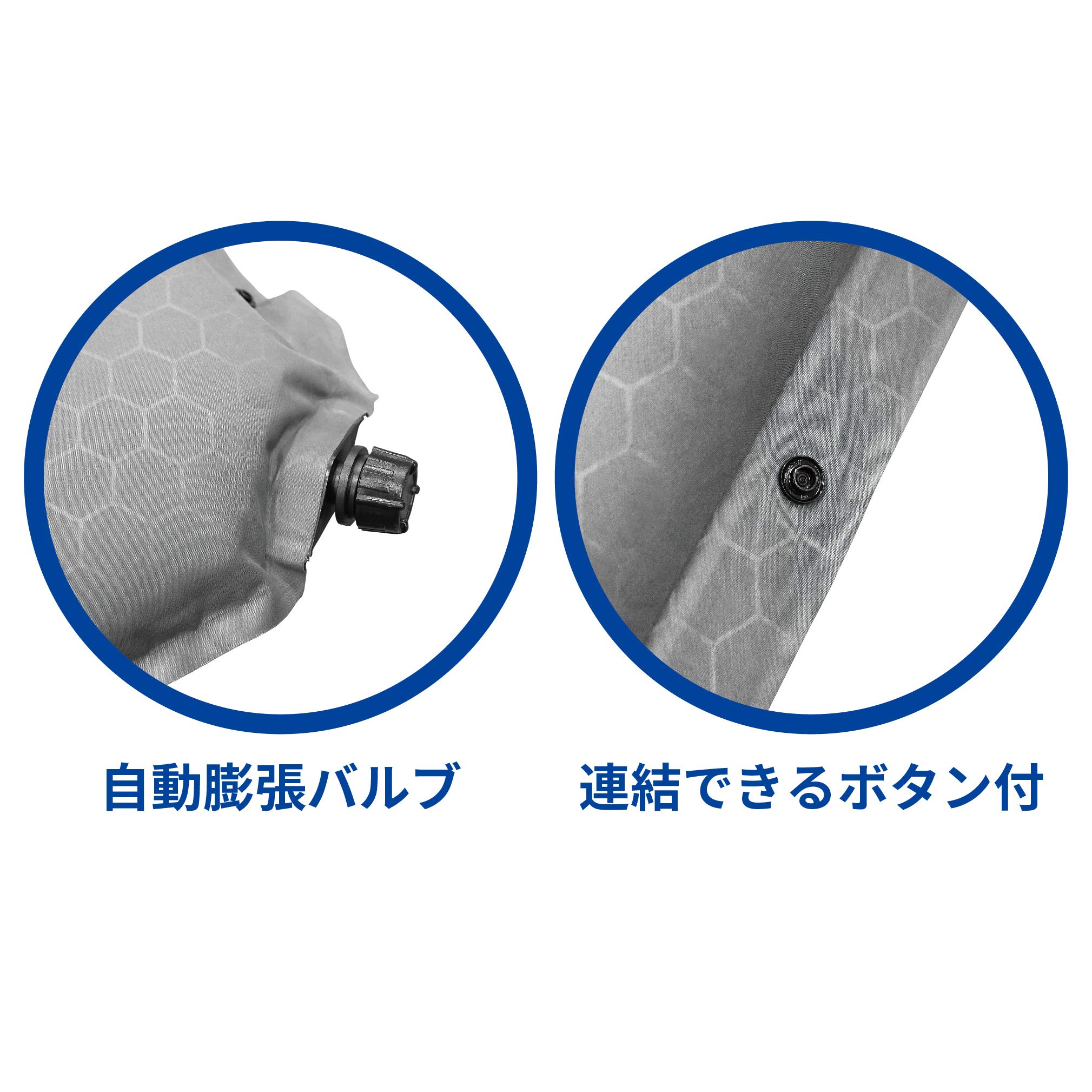 角利産業KAKURI インフレーターマット シングル スウェード調 7cm厚 アウトドアマット キャンプ 車中泊 自動膨張 コンパクト 収納袋付グレー