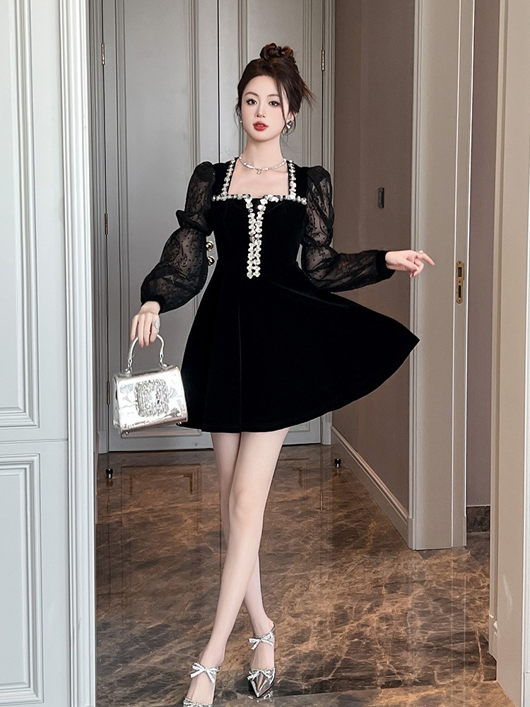 【JY.上品】 2025秋冬新品 誕生日 フリル ショート ドレス パーティー キャバ 大人 同窓会 披露宴 卒業式 結婚式 演奏会 ウェディング 二次会 メガ割