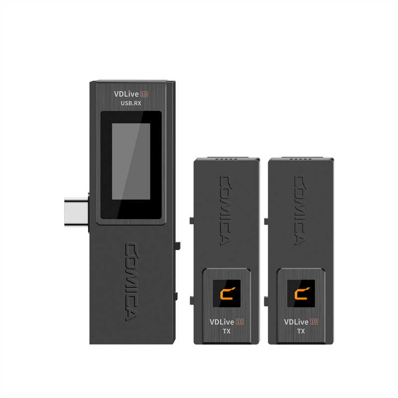 COMICA　VDLive10 USB 2.4 ワイヤレス多機能USBマイク Black　VDLive10USBB