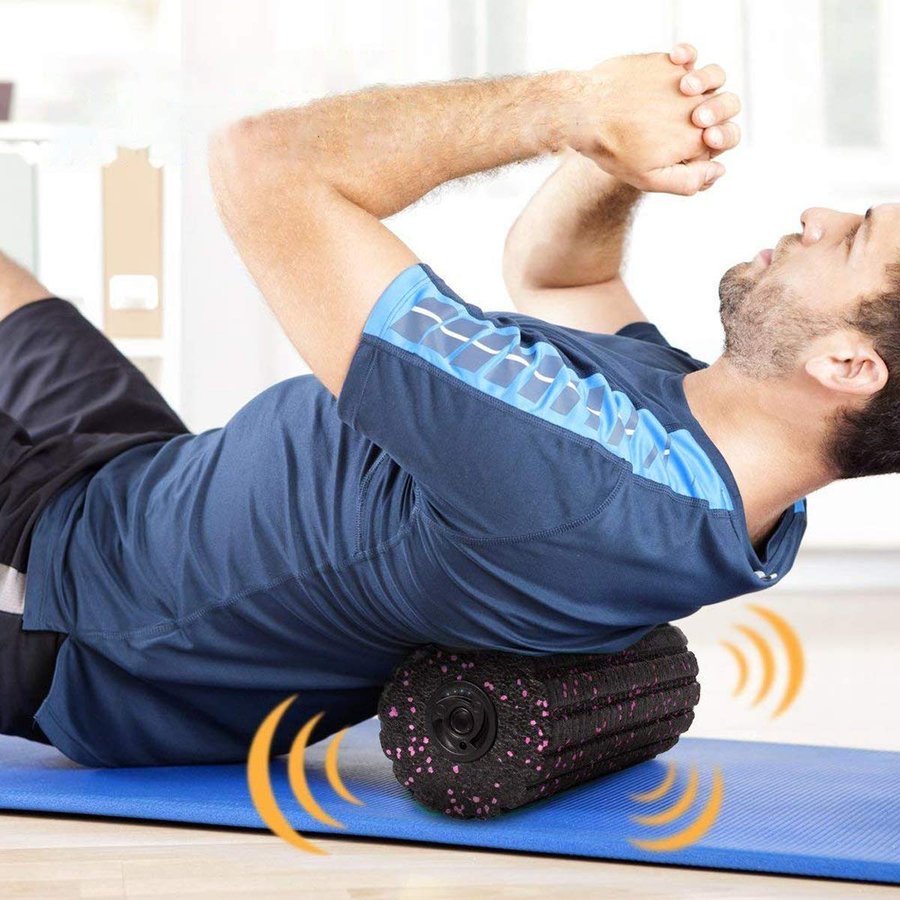 【新品・未使用】振動フォームローラー 電動 3Dマッサージロール ストレッチロール 筋膜リリース ヨガ ストレッチ 振動4段階可調整 電動 フォームローラー 3Dマッサージロール ストレッチロール 振動