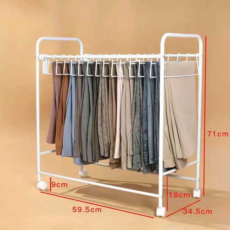 幅595cm 本掛け スラックスハンガー キャスター付き ホワイトブラック 奥行345cm 押入れ 高さ71cm 大容量 幅595cm 本掛け スラックスハンガー キャスター付き ホワイトブラック 奥行345cm 押入れ 高さ71cm 大容量