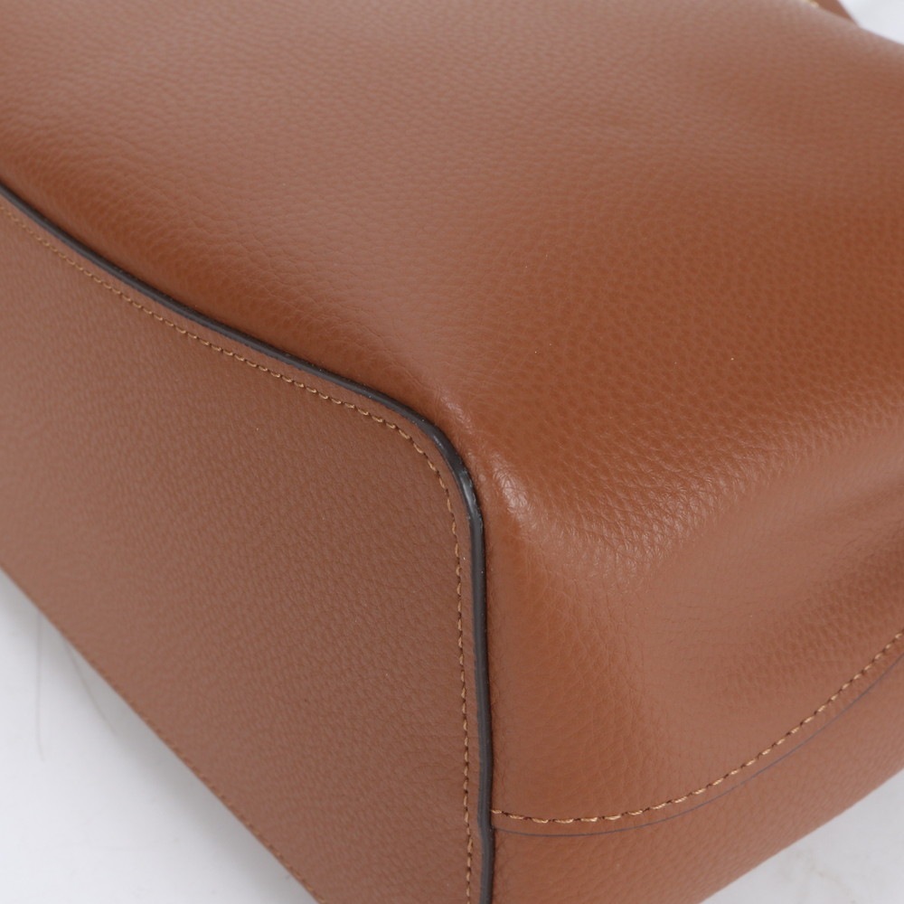 美品 ロゴ タウン バケット ゴールド 金具 91122 レザー ショルダーバッグ 肩掛け トート ハンド レディース RRE CJ5-5 中古