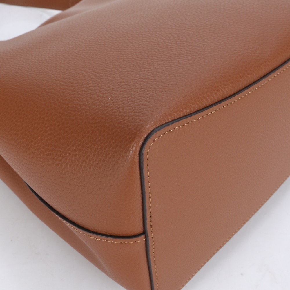 美品 ロゴ タウン バケット ゴールド 金具 91122 レザー ショルダーバッグ 肩掛け トート ハンド レディース RRE CJ5-5 中古