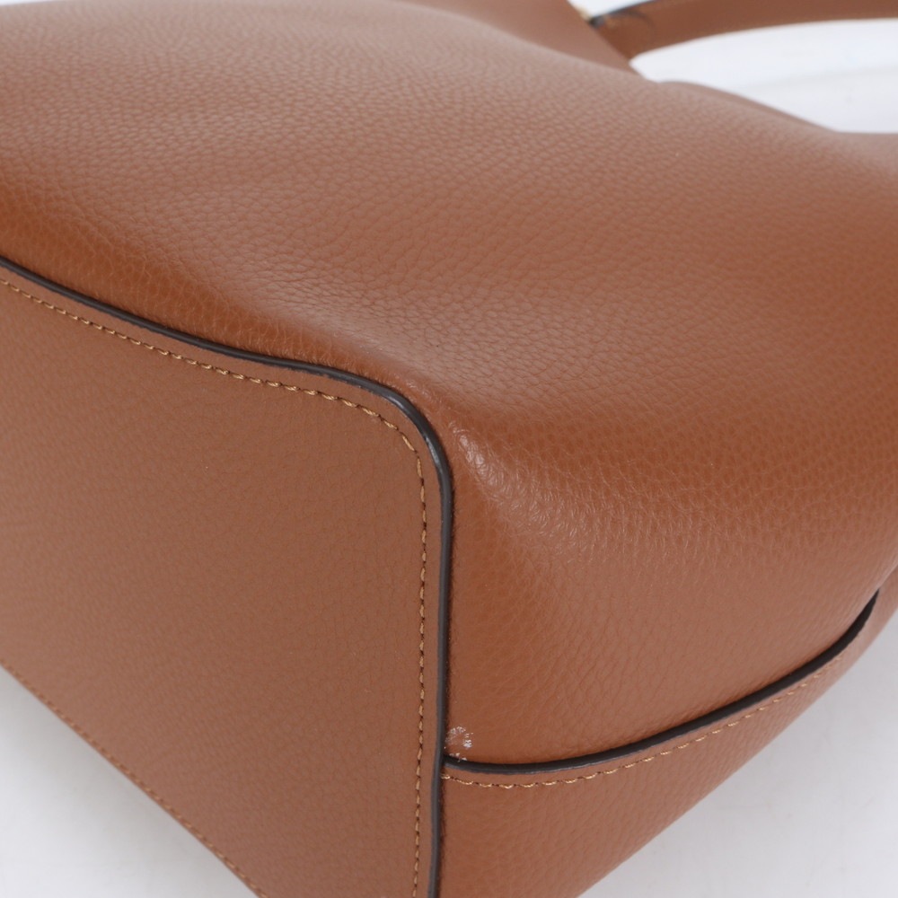 美品 ロゴ タウン バケット ゴールド 金具 91122 レザー ショルダーバッグ 肩掛け トート ハンド レディース RRE CJ5-5 中古