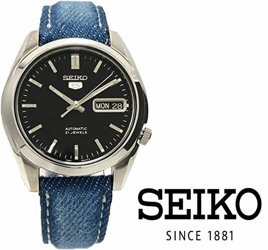 送料無料岡山デニムコラボSEIKO セイコー5 SNK361K1 メンズ 腕時計 ウォッチ メタル バンド 機械式 オートマティック 自動巻き  アナログ 逆輸入 誕生日プレゼント 男性 ギフト