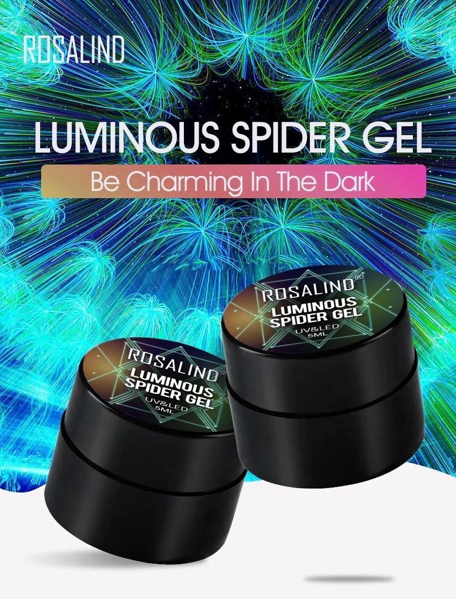 【1つ買うと12つ】8色発光スパイダージェルネイルアートキット発光ワイヤードローイングジェルUV LED マニキュア1286