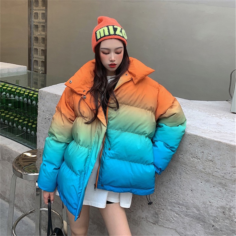 日本未発売グラデーションダウンジャケット コットンコート 韓国 ルーズ 2カラー a1461 日本未発売グラデーションダウンジャケット コットンコート 韓国 ルーズ 2カラー a1461