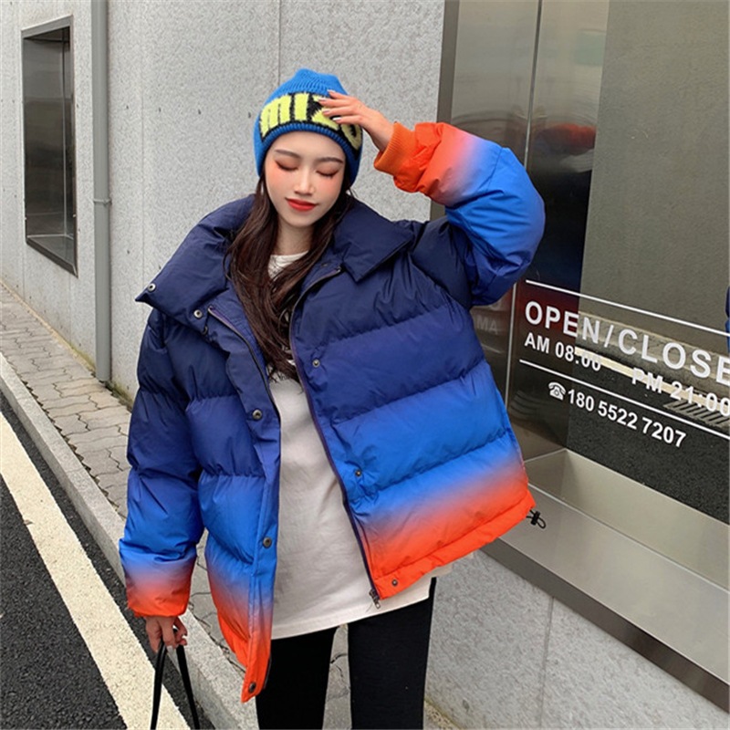 日本未発売グラデーションダウンジャケット コットンコート 韓国 ルーズ 2カラー a1461 日本未発売グラデーションダウンジャケット コットンコート 韓国 ルーズ 2カラー a1461