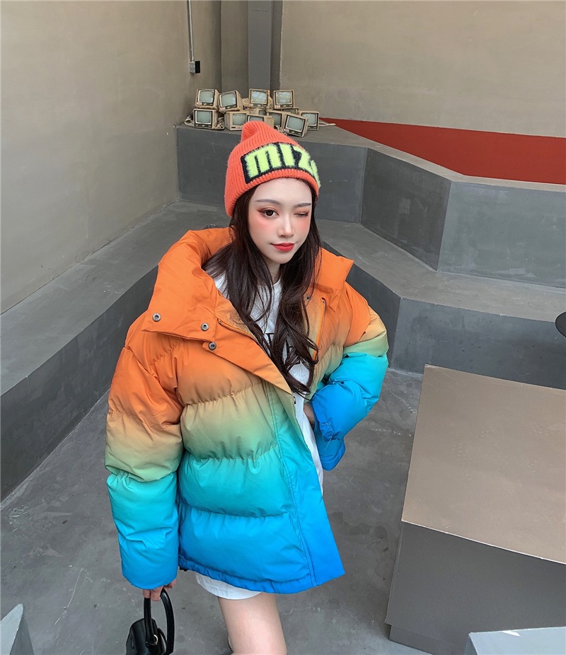 日本未発売グラデーションダウンジャケット コットンコート 韓国 ルーズ 2カラー a1461 日本未発売グラデーションダウンジャケット コットンコート 韓国 ルーズ 2カラー a1461