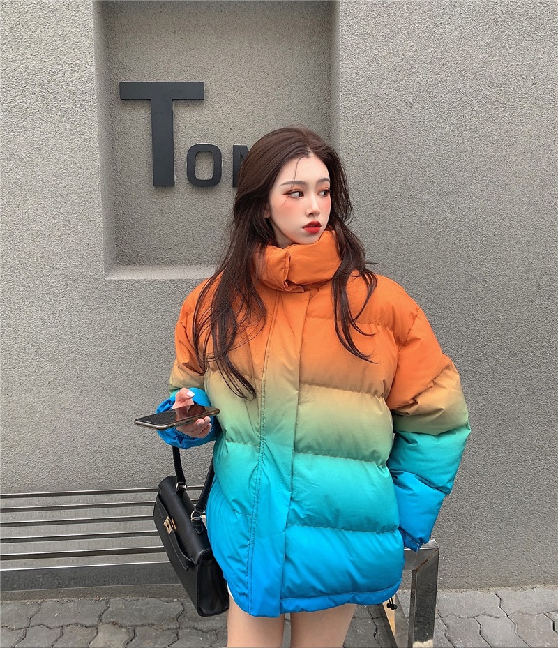 日本未発売グラデーションダウンジャケット コットンコート 韓国 ルーズ 2カラー a1461 日本未発売グラデーションダウンジャケット コットンコート 韓国 ルーズ 2カラー a1461