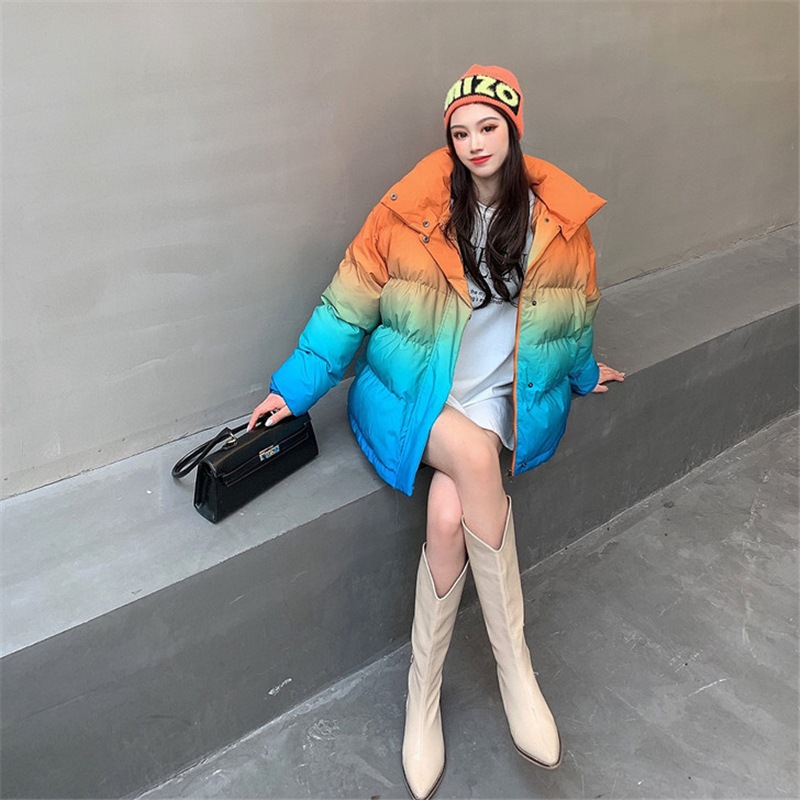 日本未発売グラデーションダウンジャケット コットンコート 韓国 ルーズ 2カラー a1461 日本未発売グラデーションダウンジャケット コットンコート 韓国 ルーズ 2カラー a1461